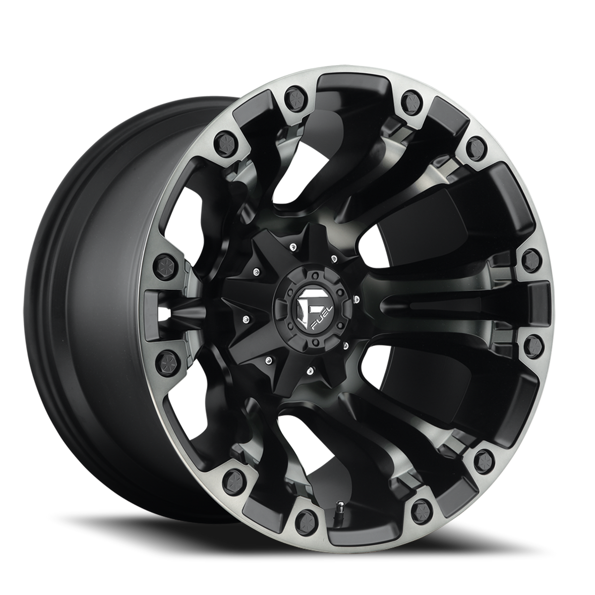 Aluminum 20X9 Vapor D851 Matte Black Gray Tint Fuel Off Road Wheels