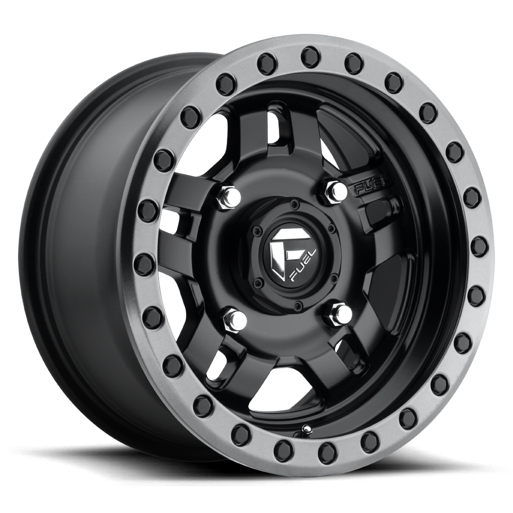 Aluminum 14X7 Anza UTV D917 Matte Black Beadlock Fuel Off Road Wheels-9