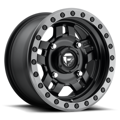 Aluminum 14X7 Anza UTV D917 Matte Black Beadlock Fuel Off Road Wheels-3