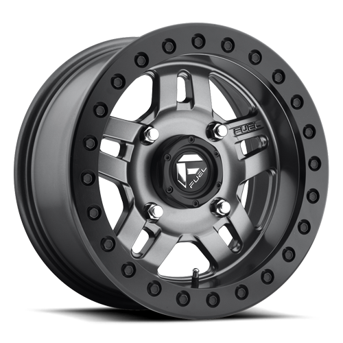 Aluminum 14X7 Anza UTV D918 Matt Anthracite Gray Beadlock Fuel Off Road Wheels
