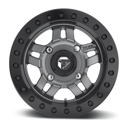 Aluminum 14X7 Anza UTV D918 Matt Anthracite Gray Beadlock Fuel Off Road Wheels-2