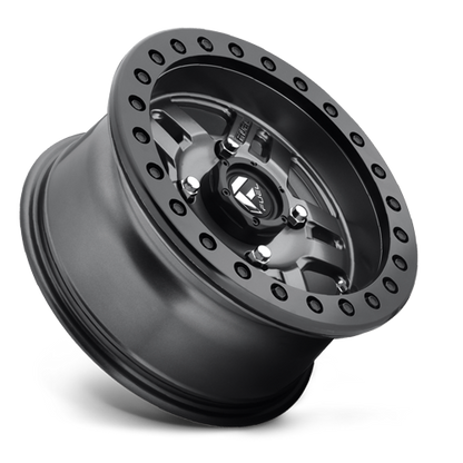 Aluminum 15X7 Anza UTV D918 Matt Anthracite Gray Beadlock Fuel Off Road Wheels-7