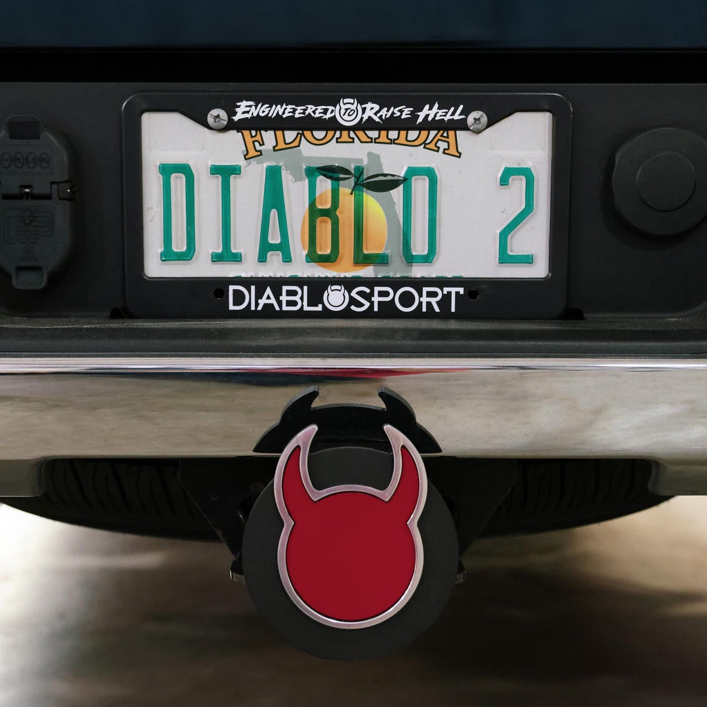 Diablo Sport License Plate Frame Durable plastic license plate frame black DiabloSport-4