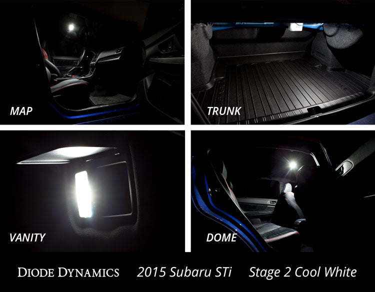 2015-2019 Subaru WRX Interior Light Kit Stage 1 Diode Dynamics-8