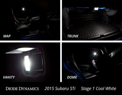 2015-2019 Subaru WRX Interior Light Kit Stage 2 Diode Dynamics-7