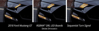 2018 Ford Mustang RGBWA DRL LED Boards Diode Dynamics-15