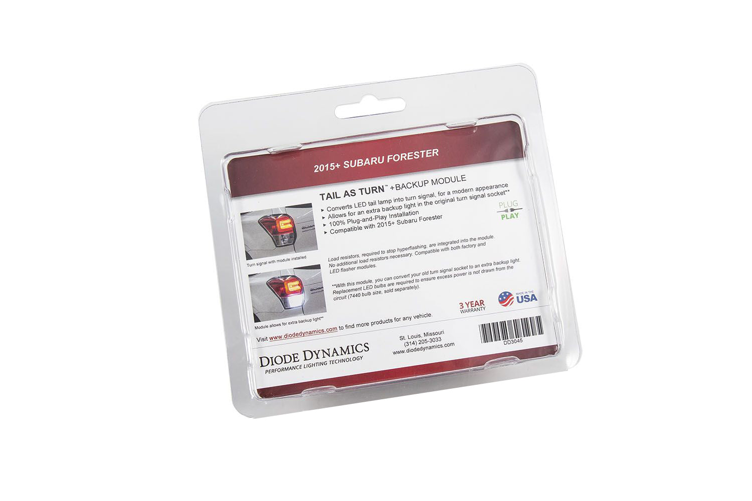 Diode Dynamics 2017-2018 Subaru Forester Premium (USDM) Tail as Turn +Backup Module Stage 2 Diode Dynamics