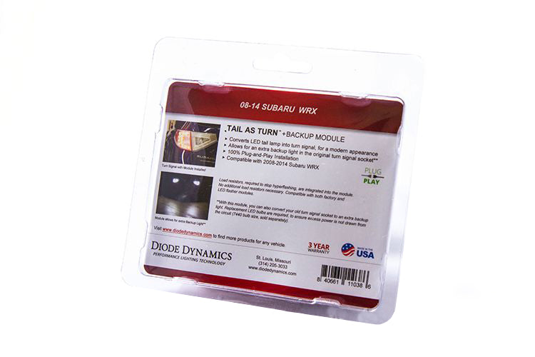 2008-2014 Subaru WRX/STi Hatchback Tail as Turn +Backup Module (USDM) Stage 1 Diode Dynamics-5