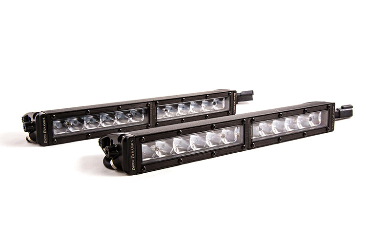 12 Inch LED Light Bar Single Row Straight Clear Driving Pair Stage Series Diode Dynamics