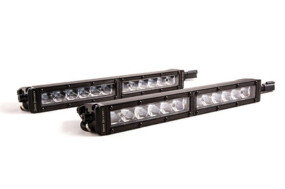 12 Inch LED Light Bar Single Row Straight Clear Driving Pair Stage Series Diode Dynamics