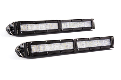12 Inch LED Light Bar Single Row Straight Clear Wide Pair Stage Series Diode Dynamics