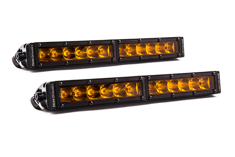 12 Inch LED Light Bar Single Row Straight Amber Driving Pair Stage Series Diode Dynamics