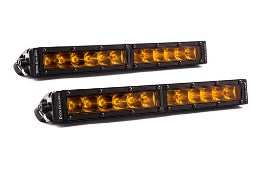 12 Inch LED Light Bar Single Row Straight Amber Driving Pair Stage Series Diode Dynamics