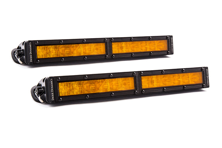 12 Inch LED Light Bar Single Row Straight Amber Wide Pair Stage Series Diode Dynamics