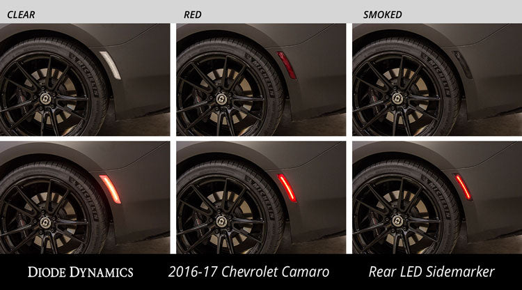 Diode Dynamics LED Sidemarkers for 2016-2021 Chevrolet Camaro, Clear (set)