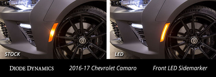 Diode Dynamics LED Sidemarkers for 2016-2021 Chevrolet Camaro, Clear (set)