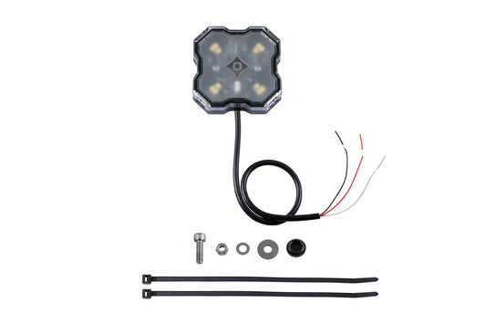 Diode Dynamics Stage Series Single-Color LED Rock Light, White Diffused Bare Wire (one)