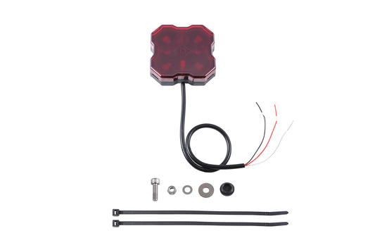 Diode Dynamics Stage Series Single-Color LED Rock Light, Red Bare Wire (one)