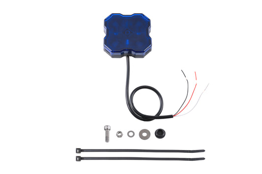 Diode Dynamics Stage Series Single-Color LED Rock Light, Blue Bare Wire (one)