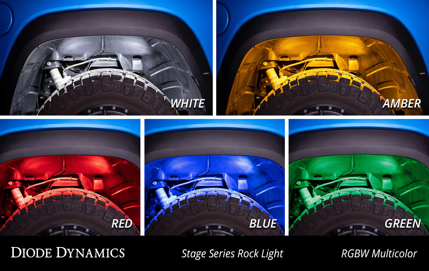 Diode Dynamics Stage Series RGBW LED Rock Light (add-on 2-pack)