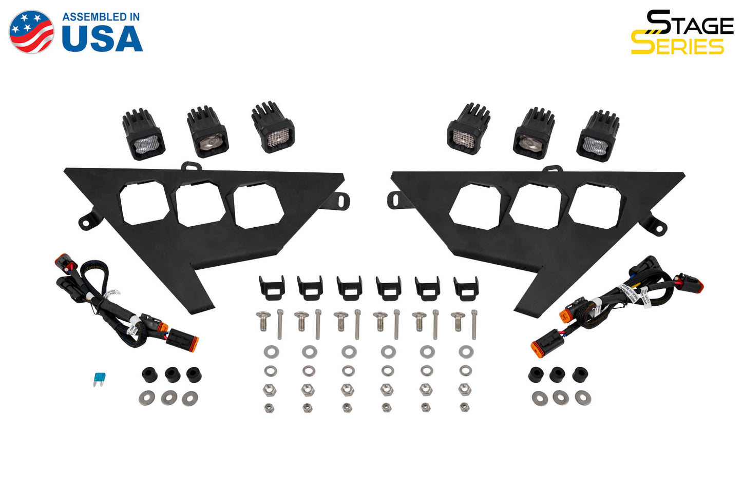 20-Present Polaris RZR C1 Headlight Mounting Bracket Kit (Pair) Diode Dynamics-7