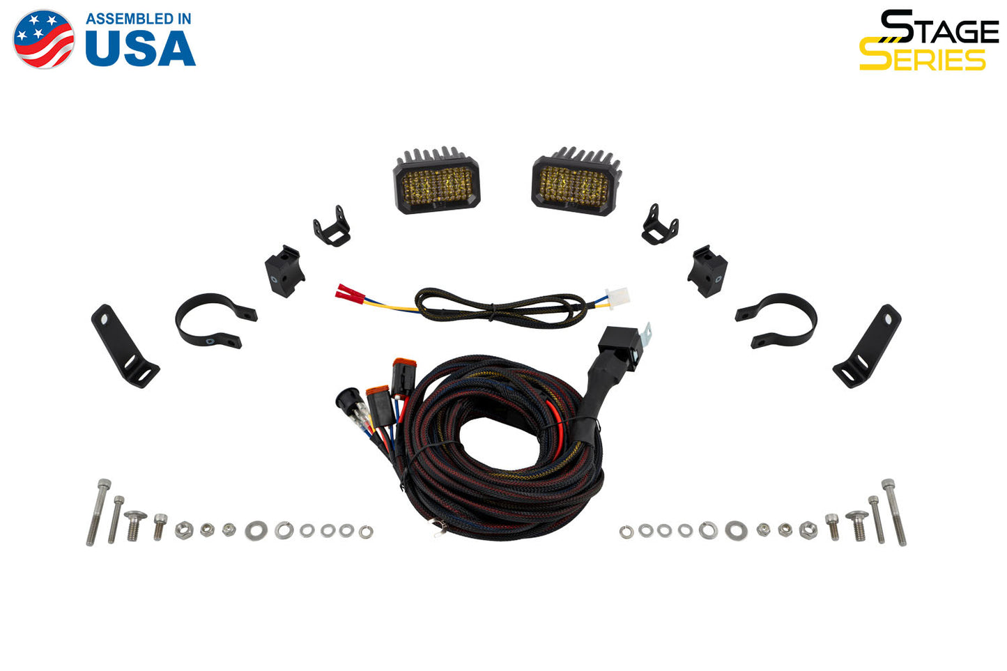 Diode Dynamics Stage Series 2 Inch Roll Bar Chase Light Kit SSC2 Yellow Pair Diode Dynamics