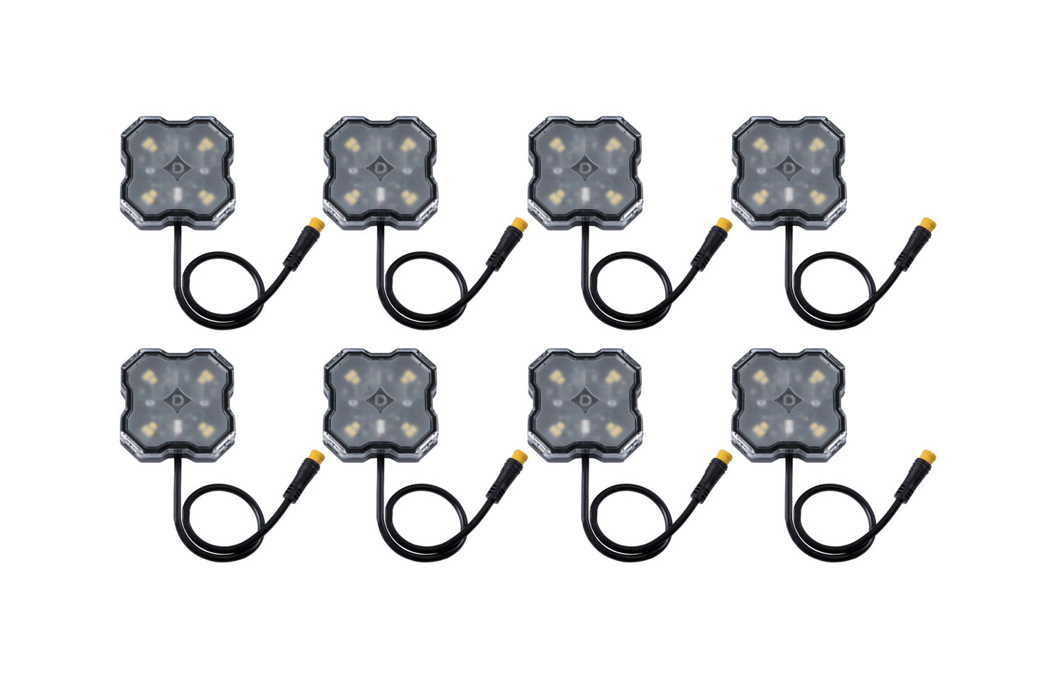 Diode Dynamics Stage Series SXS Rock Light Installer Kit, RGBW M8 (8-pack)