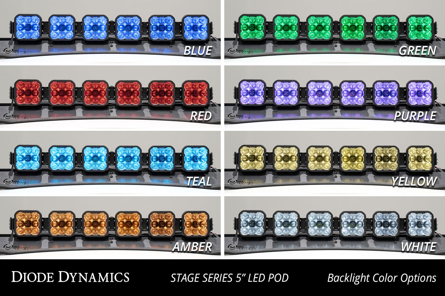 Diode Dynamics SS5 6-Pod CrossLink Mounting Kit for Prinsu/Sherpa Roof Racks, Pro White Driving Diode Dynamics