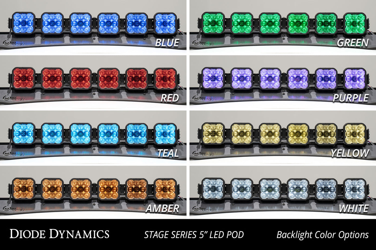 Diode Dynamics SS5 6-Pod CrossLink Mounting Kit for Prinsu/Sherpa Roof Racks, Pro Yellow Driving Diode Dynamics