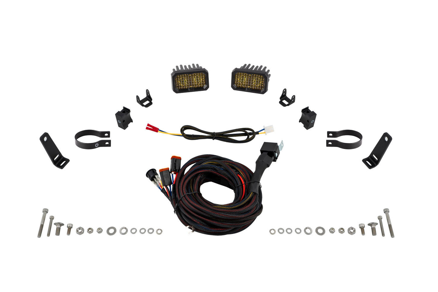 Diode Dynamics Stage Series 1.875 Inch Roll Bar Chase Light Kit SSC2 Pro Yellow Diode Dynamics