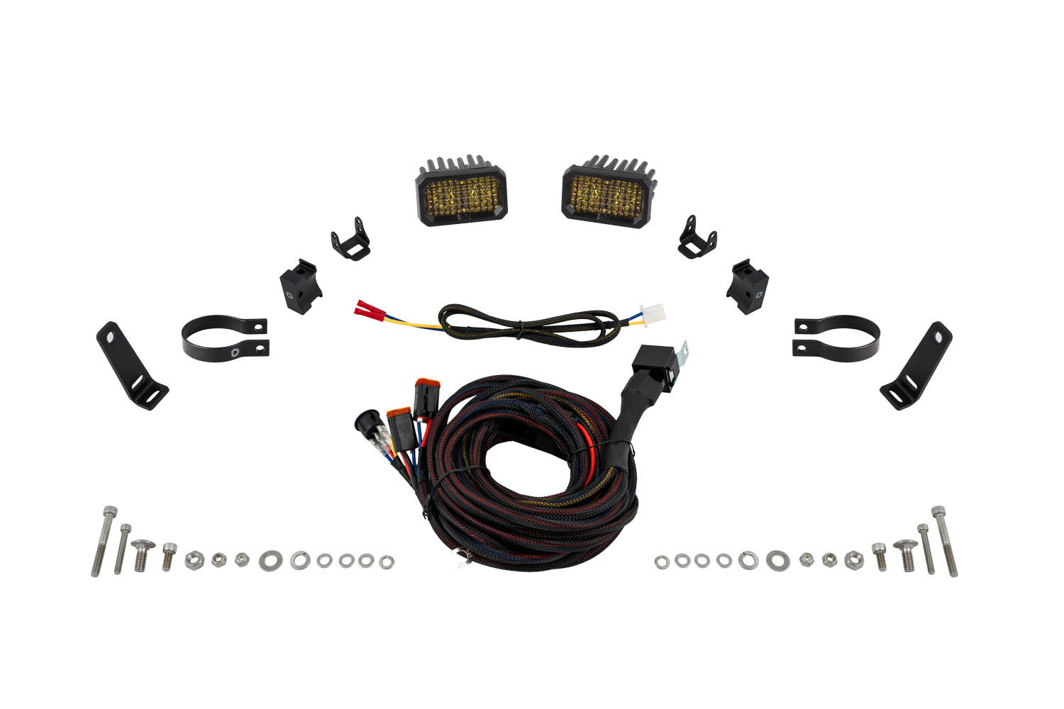Diode Dynamics Stage Series 1.875 Inch Roll Bar Chase Light Kit SSC2 Pro Yellow Diode Dynamics