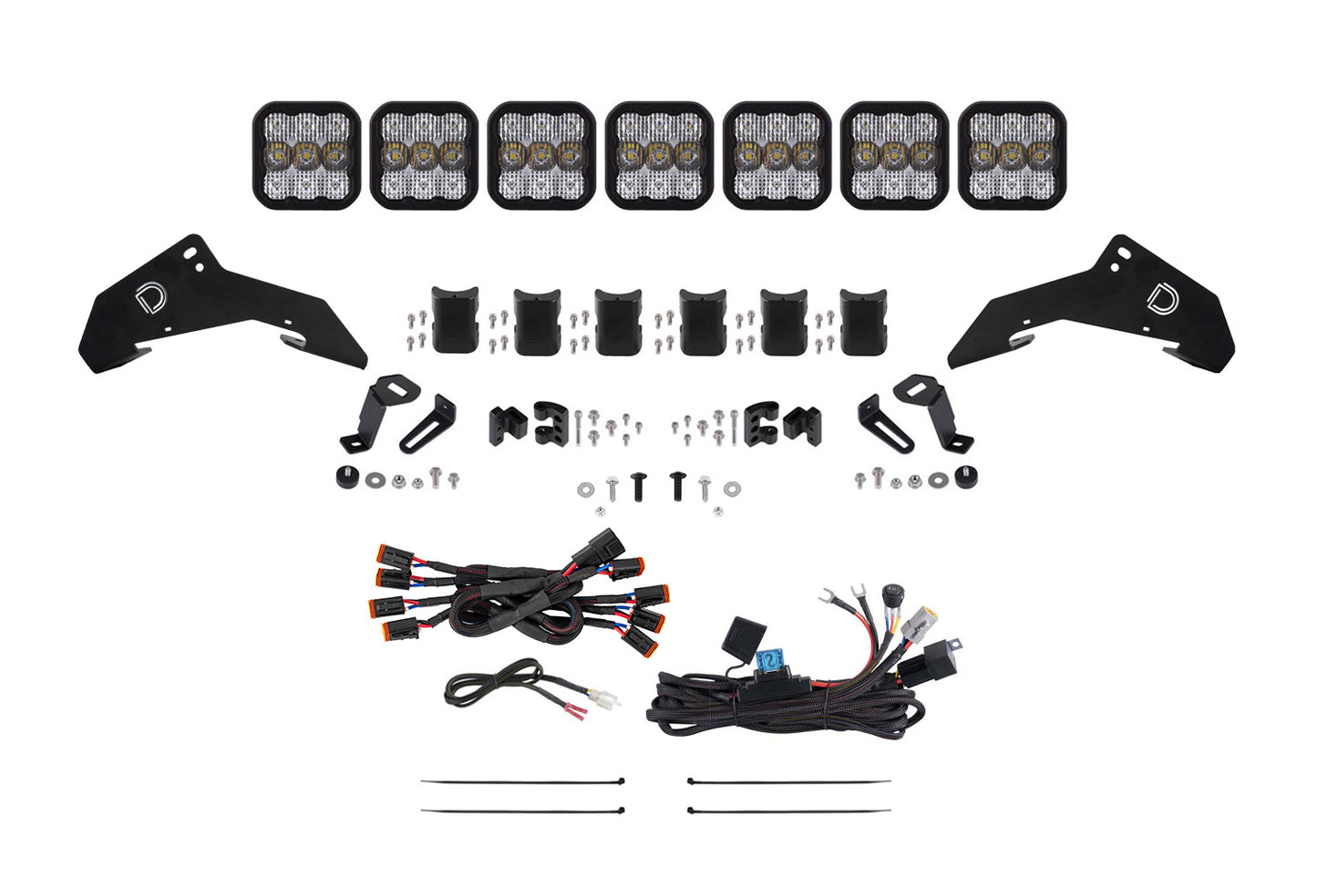 2019-2024 Honda Talon, SS5 Pro CrossLink Roof White Combo Lightbar Kit Diode Dynamics