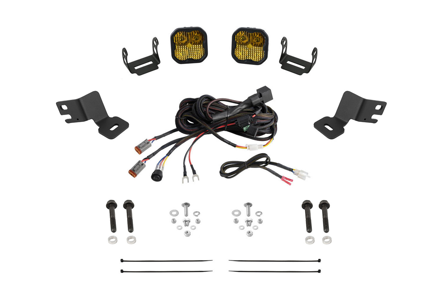 Diode Dynamics Stage Series Ditch Light Kit for 2019-2024 Polaris RZR XP, SS3 Sport Yellow Combo