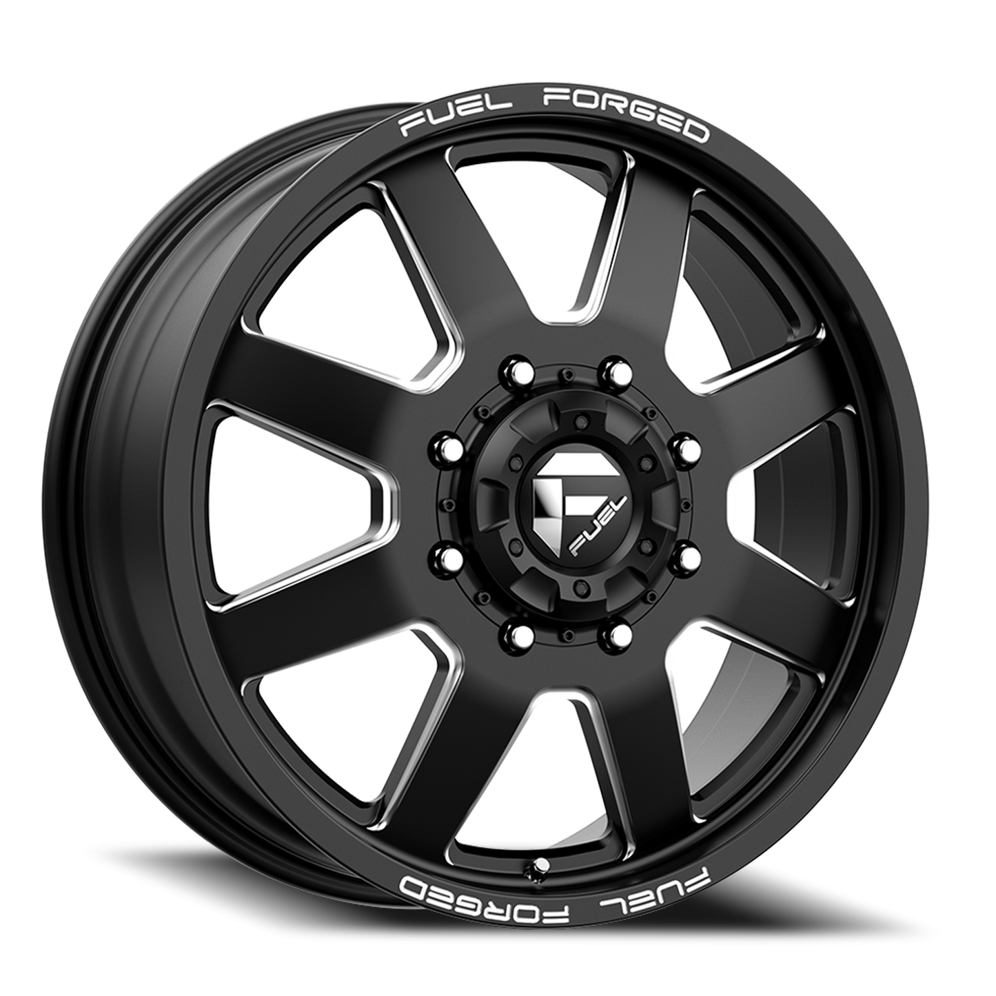 Dually 20X8.25 FF09D Dually DE09 BK Matte Black Milled Fuel Off Road Wheels-15