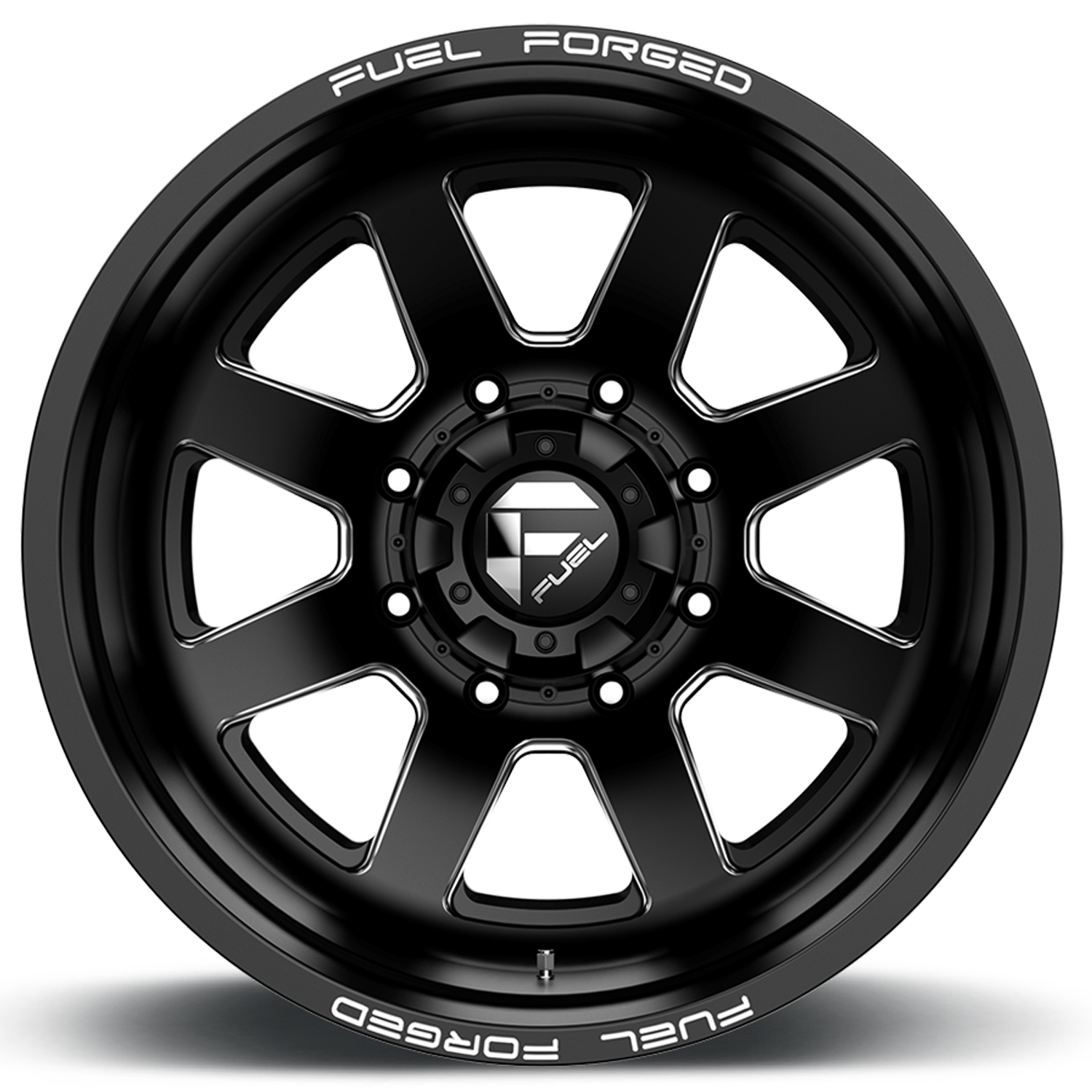 Dually 20X8.25 FF09D Dually DE09 BK Matte Black Milled Fuel Off Road Wheels-14