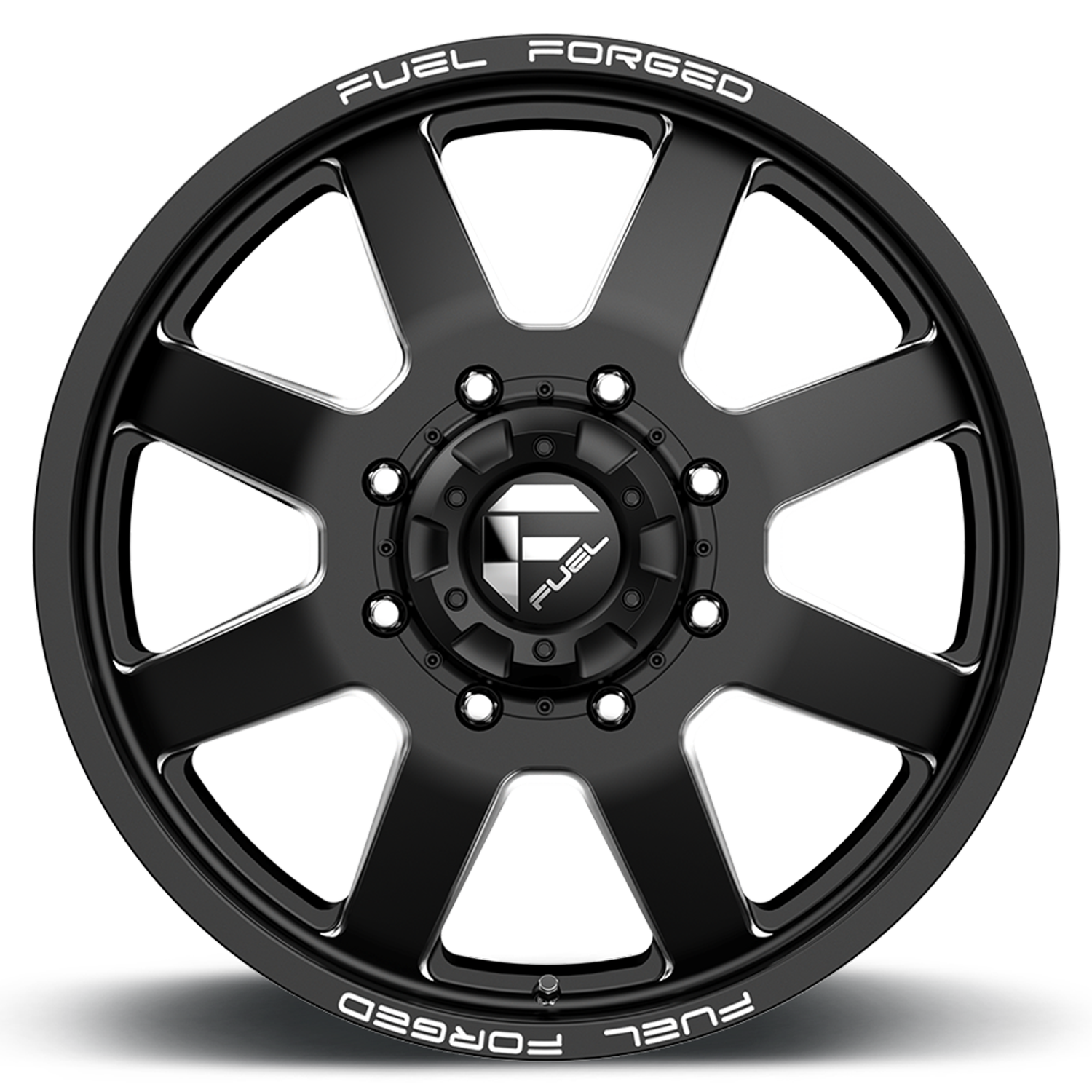 Dually 20X8.25 FF09D Dually DE09 BK Matte Black Milled Fuel Off Road Wheels-17