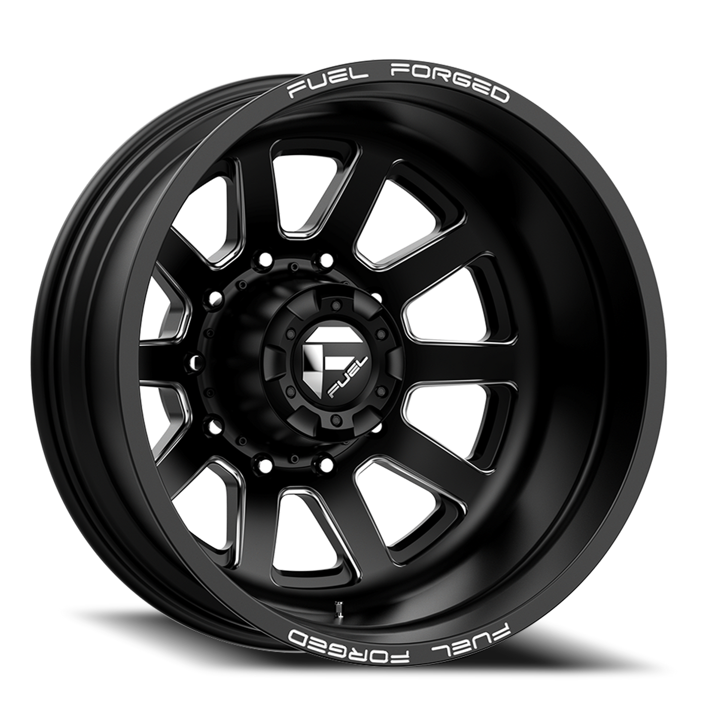 Dually 20X8.25 FF09D Dually DE09 BK Matte Black Milled Fuel Off Road Wheels-6