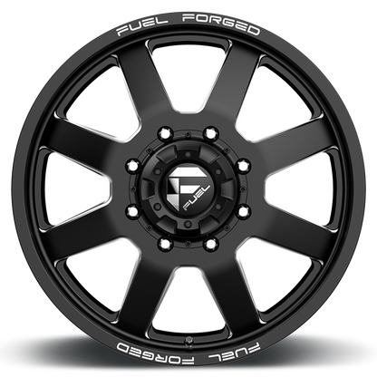 Dually 20X8.25 FF09D Dually DE09 BK Matte Black Milled Fuel Off Road Wheels-11