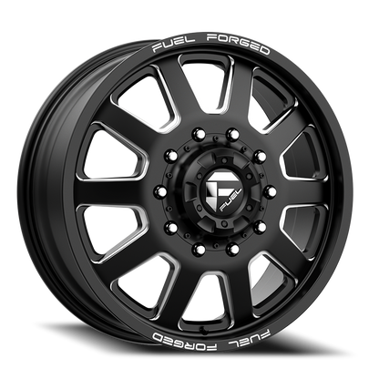 Dually 20X8.25 FF09D Dually DE09 BK Matte Black Milled Fuel Off Road Wheels-3