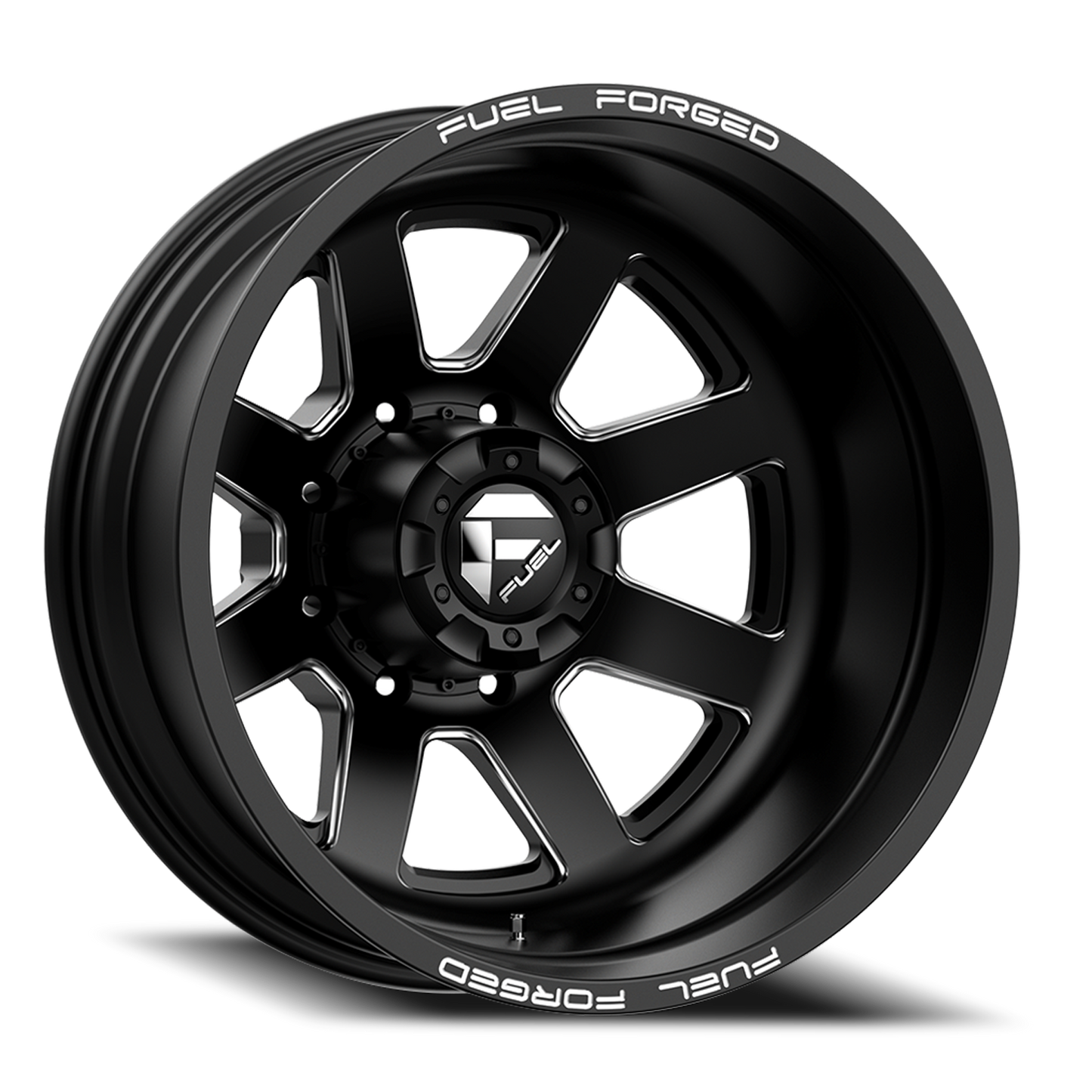 Dually 20X8.25 FF09D Dually DE09 BK Matte Black Milled Fuel Off Road Wheels