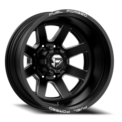 Dually 20X8.25 FF09D Dually DE09 BK Matte Black Milled Fuel Off Road Wheels