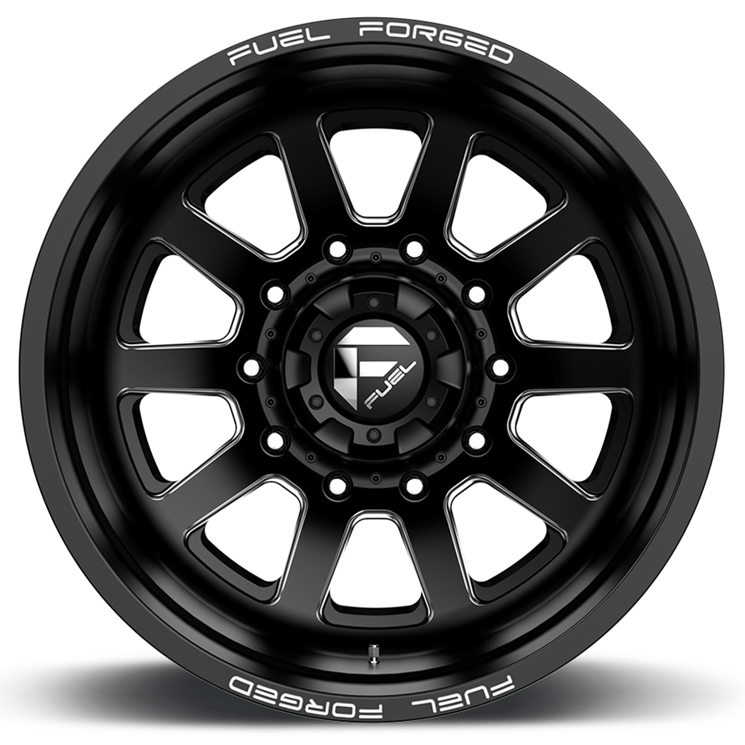 Dually 20X8.25 FF09D Dually DE09 BK Matte Black Milled Fuel Off Road Wheels-2