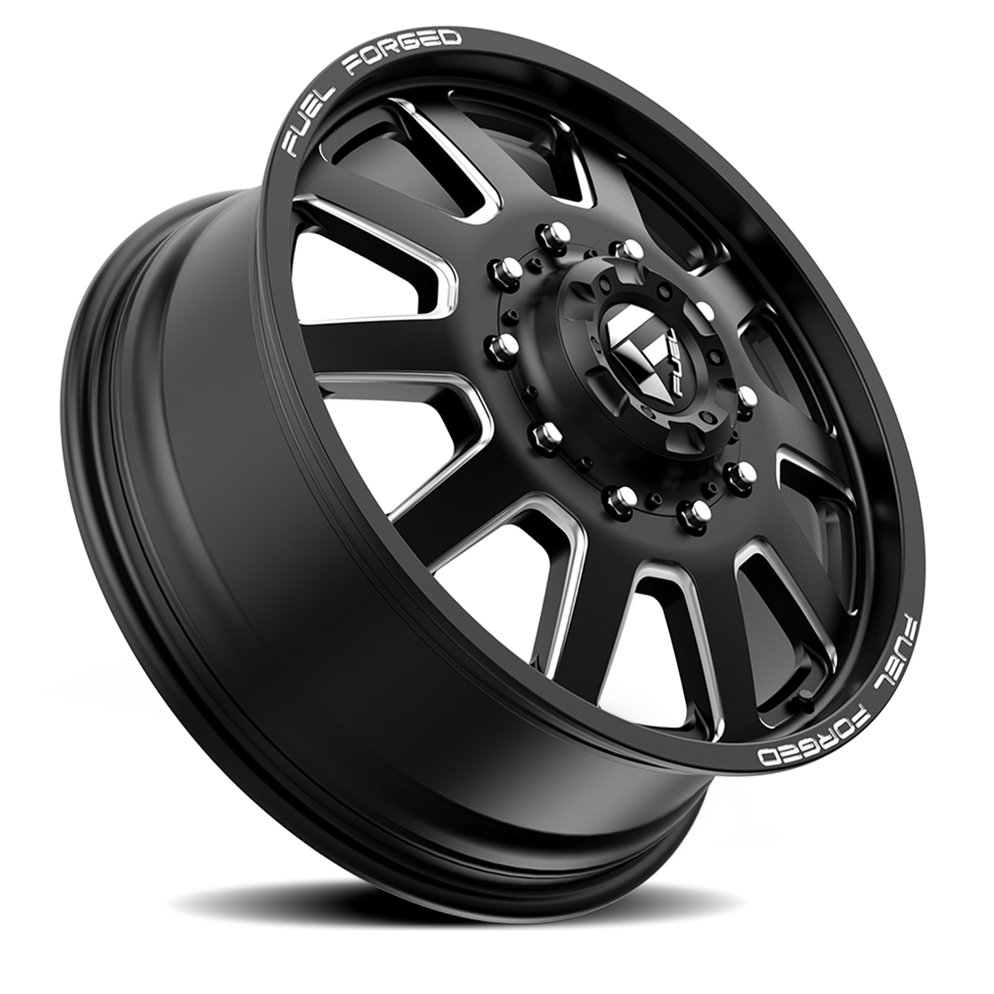 Dually 20X8.25 FF09D Dually DE09 BK Matte Black Milled Fuel Off Road Wheels-4