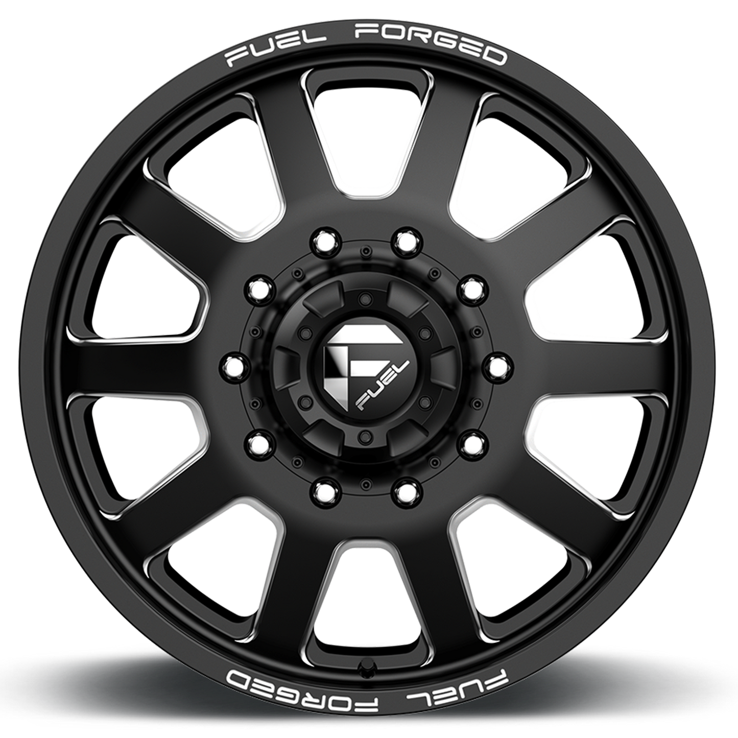 Dually 20X8.25 FF09D Dually DE09 BK Matte Black Milled Fuel Off Road Wheels-5