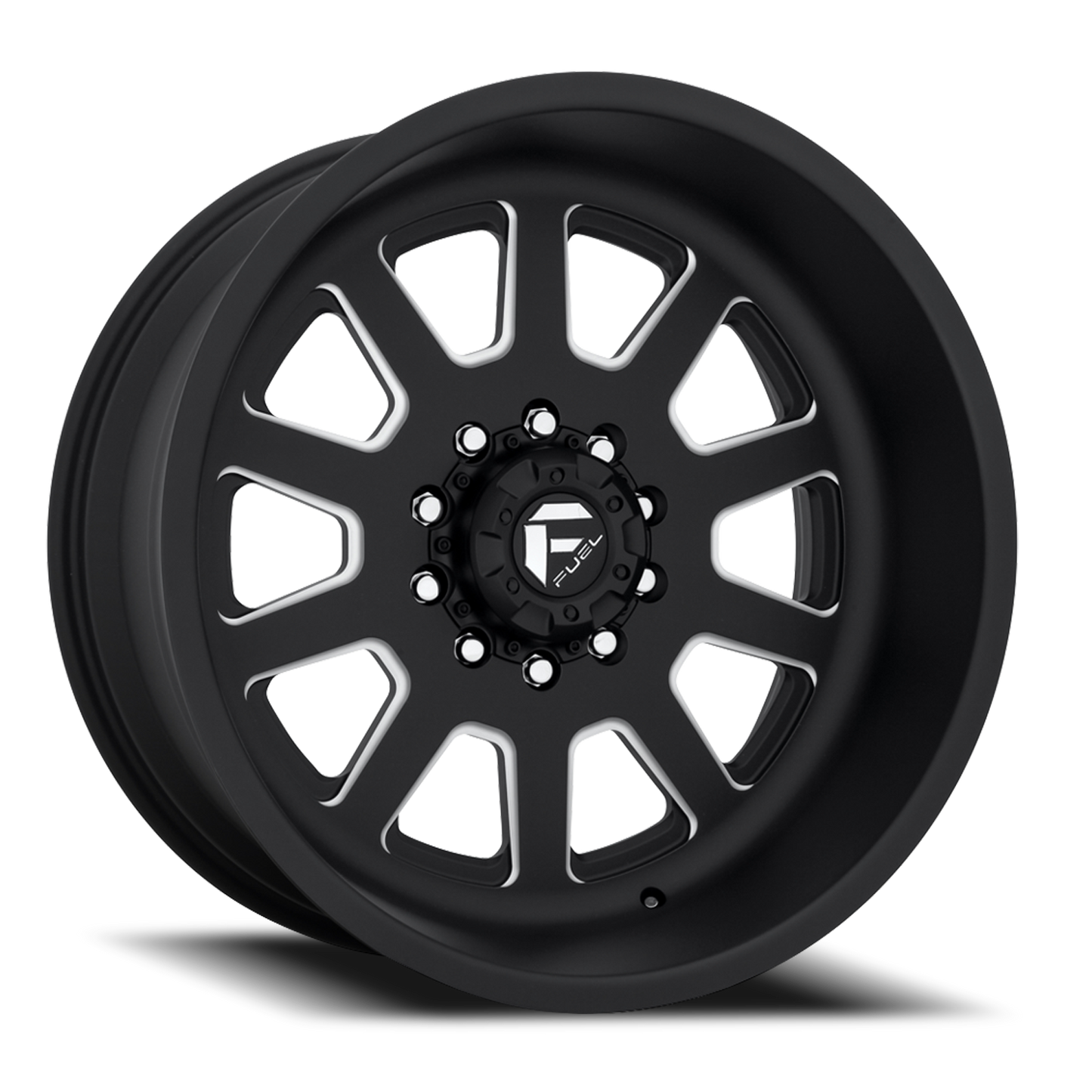 Dually 22X12 FF09D Dually DE09 Super Single BK Matte Black Milled Fuel Off Road Wheels-6