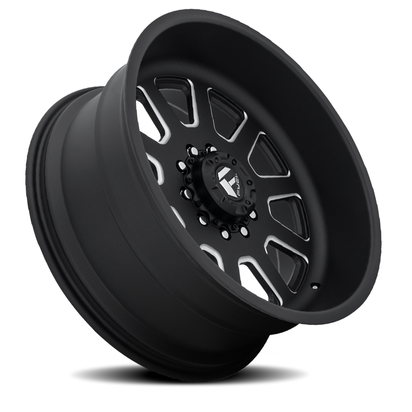 Dually 22X12 FF09D Dually DE09 Super Single BK Matte Black Milled Fuel Off Road Wheels-7