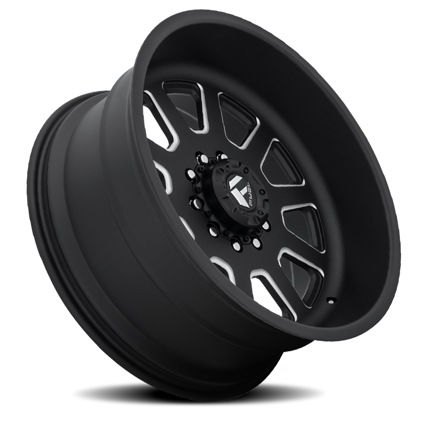 Dually 22X12 FF09D Dually DE09 Super Single BK Matte Black Milled Fuel Off Road Wheels-7