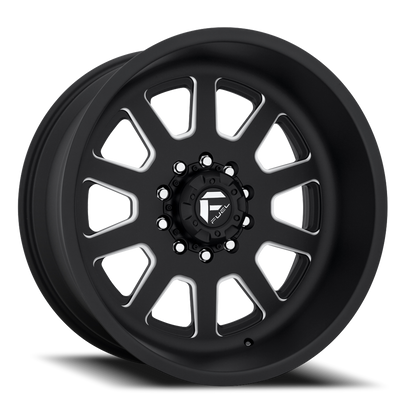 Dually 22X12 FF09D Dually DE09 Super Single BK Matte Black Milled Fuel Off Road Wheels-3