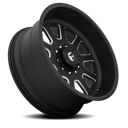 Dually 22X12 FF09D Dually DE09 Super Single BK Matte Black Milled Fuel Off Road Wheels-4