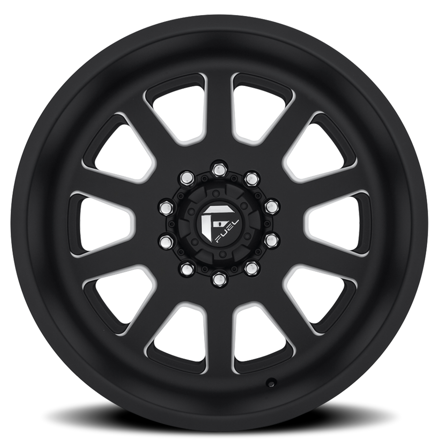 Dually 22X12 FF09D Dually DE09 Super Single BK Matte Black Milled Fuel Off Road Wheels-5